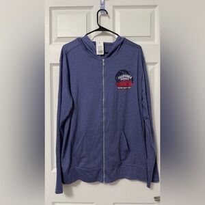 California Surf Blue Zip Up Sweater
